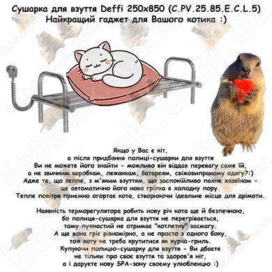 Рекламний банер про переваги Полиці-Сушарки для Взуття Deffi 250x850 (C.PV.25.85.E.C.L.5)
