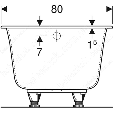 Ванна Geberit Soana 180x80 (554.015.01.1)