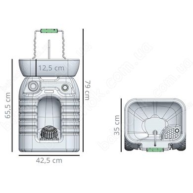 Схема розмірів Портативного Умивальника Avial (CHH-7704)