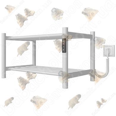 Полиця-сушарка для взуття Deffi Tiffany П2 350x600, Праве підключення, Білий