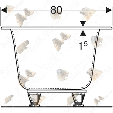 Ванна Geberit Soana 180x80 (554.004.01.1)