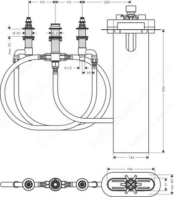 Вбудований Механізм Hansgrohe (13440180)