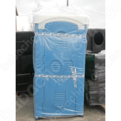 Туалетна Кабіна Укрхімпласт ТКМ Синя в упаковці на складі виробника у транспортувальному стані