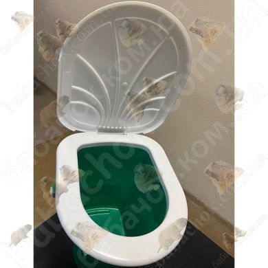 Відро-туалет Консенсус 17л, Зелений, з Сидінням та Кришкою