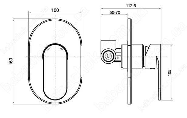 Смеситель для Душа Koller Pool Round Arc (RA10450)