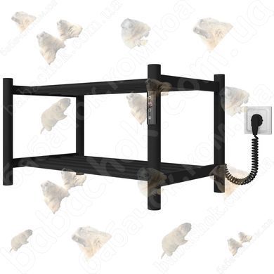 Полка-сушилка для обуви Deffi Tiffany П2 350x600, Правое подключение, Черный