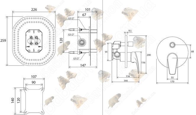 Смеситель для Ванны Ravak Neo (X070045)