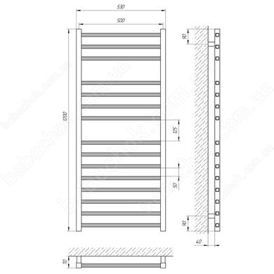 Рушникосушарка Laris Імідж 500x1200 (71207686)