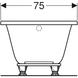 Ванна Geberit Selnova 170x75 (554.285.01.1)
