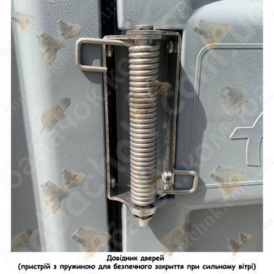 Доводчик дверей (пристрій з пружиною для безпечного закриття при сильному вітрі)