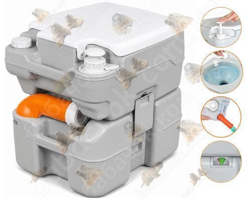 Биотуалет Time Eco TE-3320T, 20л, 42см, поршень, индикатор, клапан, патрубок