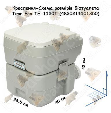 Креслення-Схема розмірів Біотуалета Time Eco TE-1120T (4820211101350)