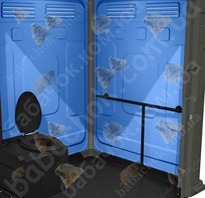 Туалетна кабіна Armal AXS Medium Blue вигляд всередені