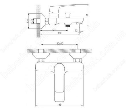 Смеситель для Ванны Koller Pool Kvadro Start (KS0100)