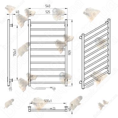 Рушникосушарка Laris Зебра Альфа 500x900 (77700065)