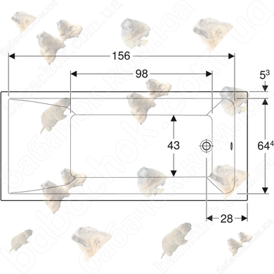 Ванна Geberit Selnova Square 170x75 (554.385.01.1)
