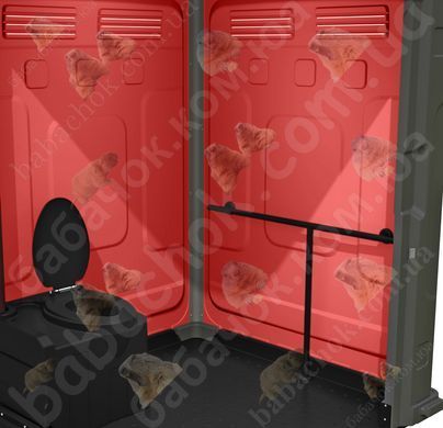 Туалетна кабіна Armal AXS Bright Red вигляд всередені