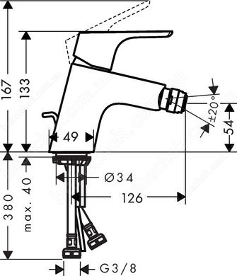 Змішувач для Біде Hansgrohe Focus E2 (31920000)