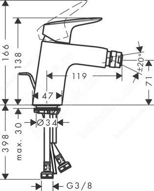 Смеситель для Биде Hansgrohe Logis (71204000)