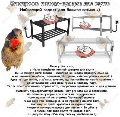 Полиця-сушарка для взуття Deffi Tiffany П2 350x1000, Праве підключення, Чорний