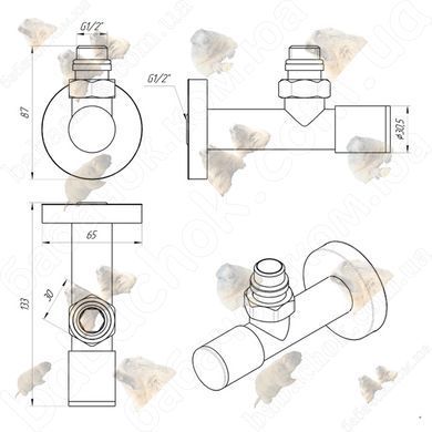Угловой Кран Laris Удлиненный G&frac12;" ZZ-5101 (71401048)